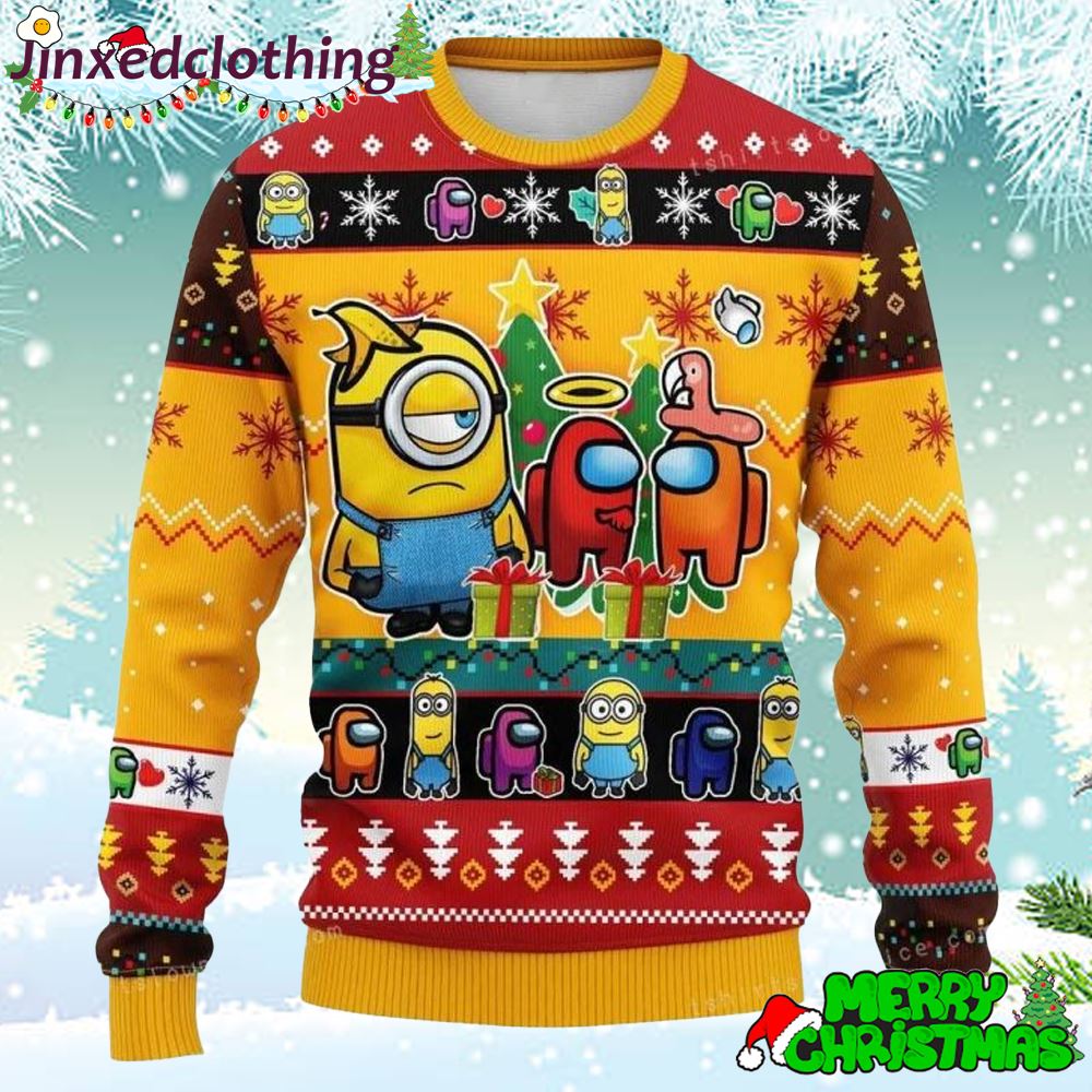 Minion Among Us Funny Ugly Sweater Party For Unisex 